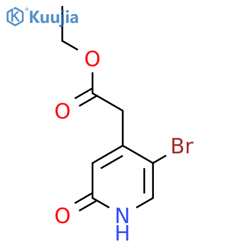 Ethyl 5-bromo-2-hydroxypyridine-4-acetate structure
