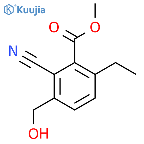 Methyl 2-cyano-6-ethyl-3-(hydroxymethyl)benzoate structure