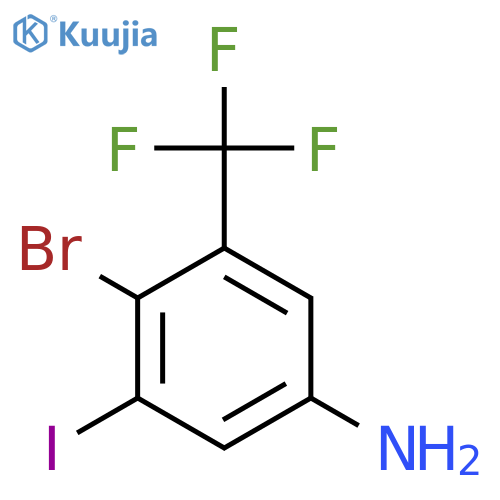 4-Bromo-3-iodo-5-(trifluoromethyl)aniline structure