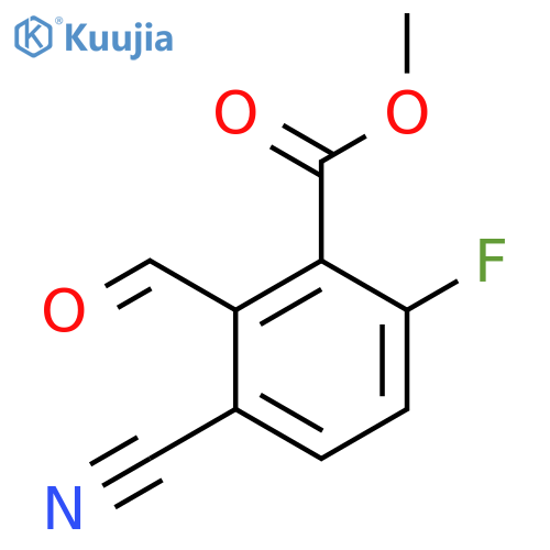 Methyl 3-cyano-6-fluoro-2-formylbenzoate structure