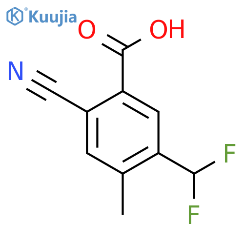 2-Cyano-5-difluoromethyl-4-methylbenzoic acid structure