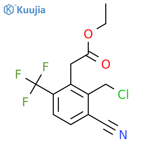 Ethyl 2-chloromethyl-3-cyano-6-(trifluoromethyl)phenylacetate structure