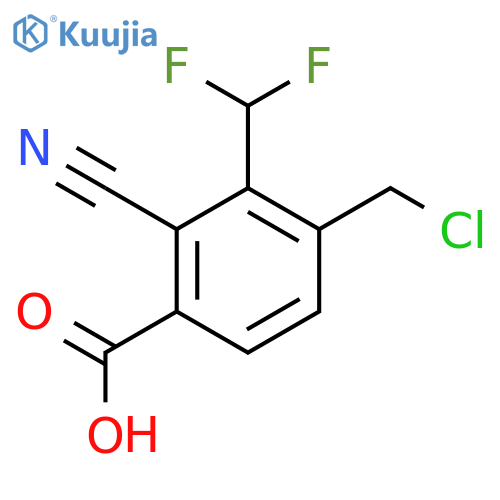 4-Chloromethyl-2-cyano-3-(difluoromethyl)benzoic acid structure
