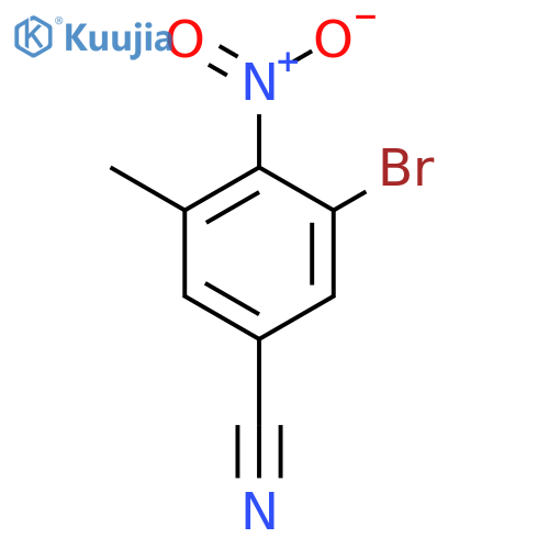 3-Bromo-5-methyl-4-nitrobenzonitrile structure