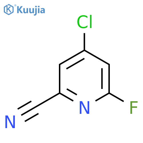 4-chloro-6-fluoro-pyridine-2-carbonitrile structure