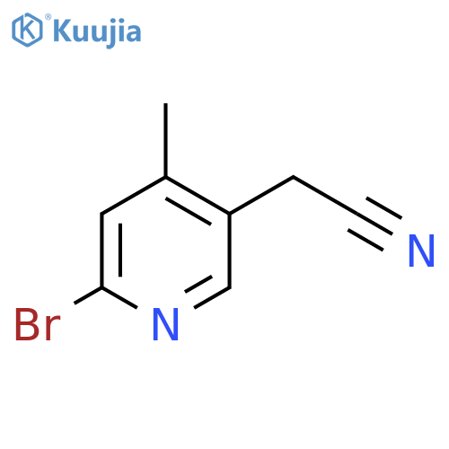 2-Bromo-4-methylpyridine-5-acetonitrile structure