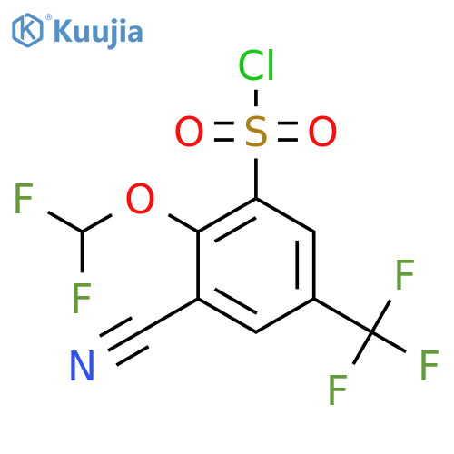 3-Cyano-2-difluoromethoxy-5-(trifluoromethyl)benzenesulfonyl chloride structure