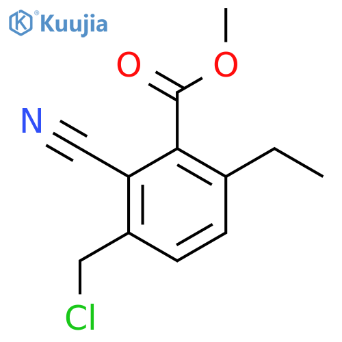 Methyl 3-chloromethyl-2-cyano-6-ethylbenzoate structure