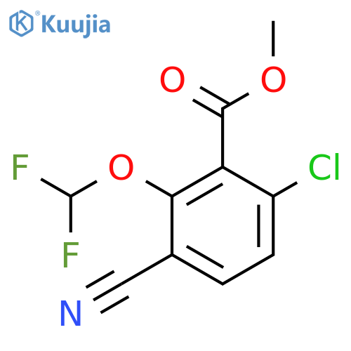 Methyl 6-chloro-3-cyano-2-(difluoromethoxy)benzoate structure