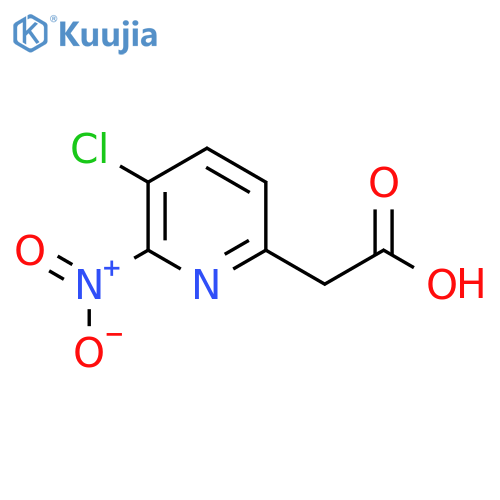 3-Chloro-2-nitropyridine-6-acetic acid structure