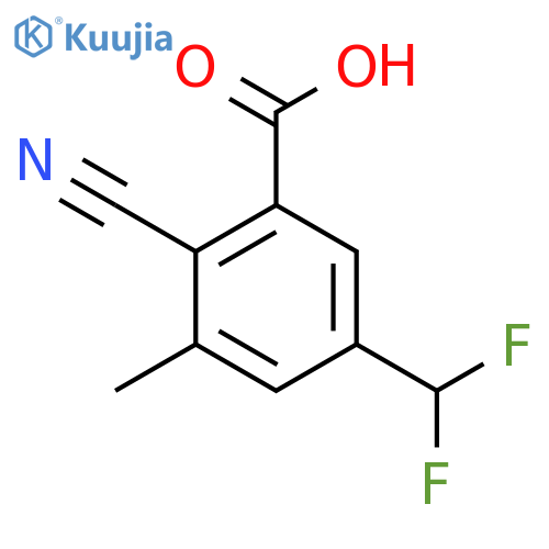 2-Cyano-5-difluoromethyl-3-methylbenzoic acid structure