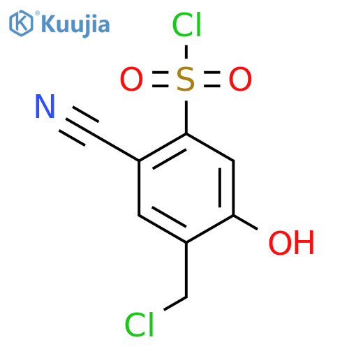 4-Chloromethyl-2-cyano-5-hydroxybenzenesulfonyl chloride structure