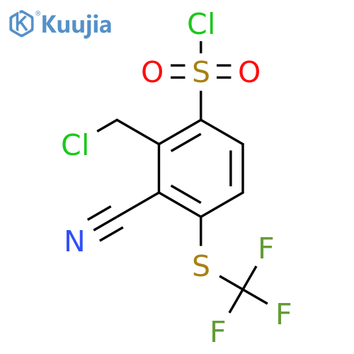2-Chloromethyl-3-cyano-4-(trifluoromethylthio)benzenesulfonyl chloride structure