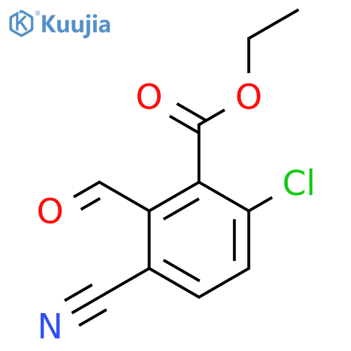 Ethyl 6-chloro-3-cyano-2-formylbenzoate structure