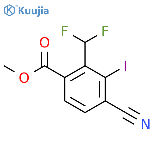Methyl 4-cyano-2-difluoromethyl-3-iodobenzoate structure