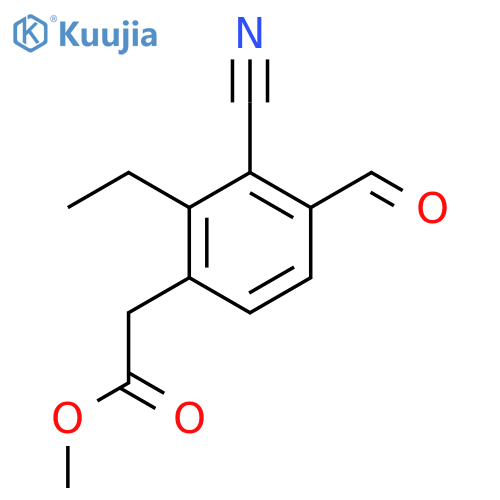 Methyl 3-cyano-2-ethyl-4-formylphenylacetate structure