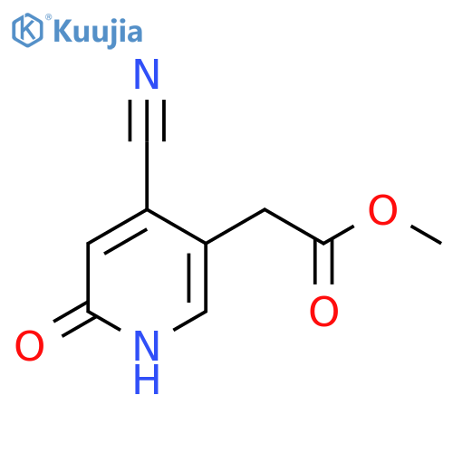 Methyl 4-cyano-2-hydroxypyridine-5-acetate structure