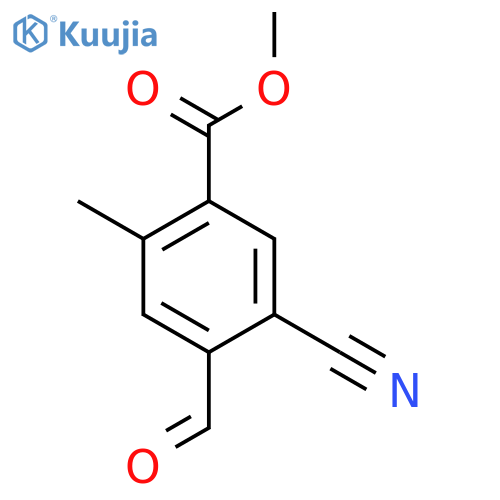 Methyl 5-cyano-4-formyl-2-methylbenzoate structure