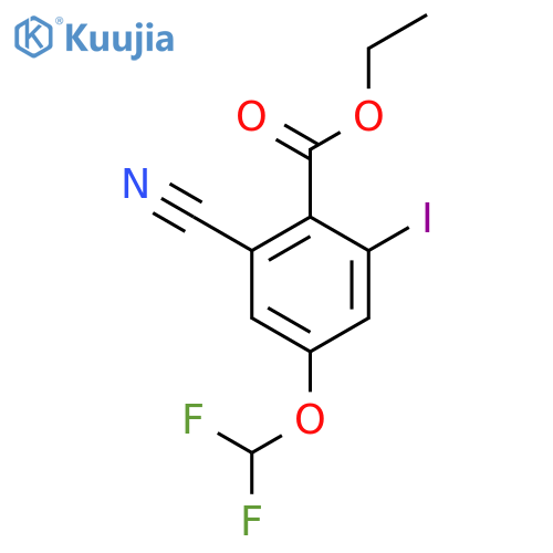 Ethyl 2-cyano-4-difluoromethoxy-6-iodobenzoate structure