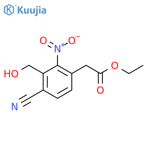 Ethyl 4-cyano-3-hydroxymethyl-2-nitrophenylacetate structure