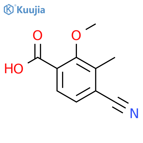 4-Cyano-2-methoxy-3-methylbenzoic acid structure