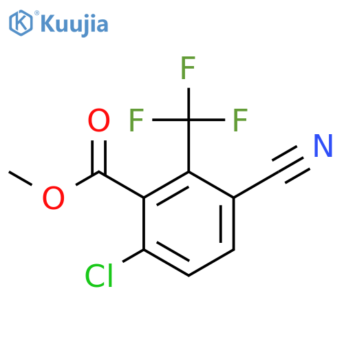 Methyl 6-chloro-3-cyano-2-(trifluoromethyl)benzoate structure