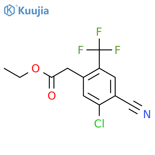 Ethyl 5-chloro-4-cyano-2-(trifluoromethyl)phenylacetate structure