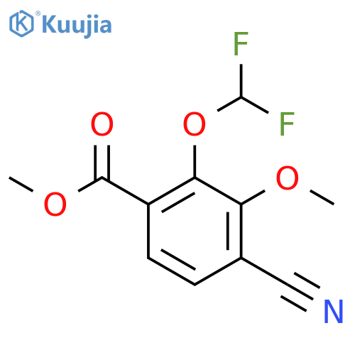 Methyl 4-cyano-2-difluoromethoxy-3-methoxybenzoate structure