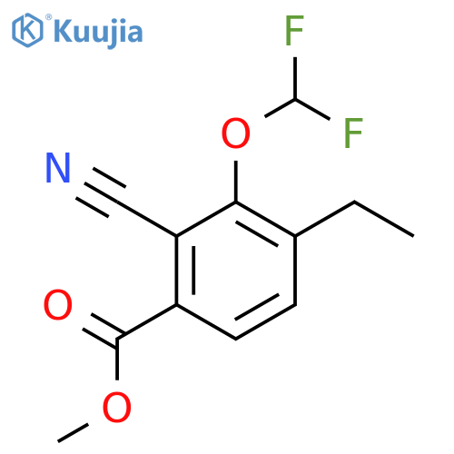 Methyl 2-cyano-3-difluoromethoxy-4-ethylbenzoate structure