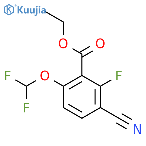 Ethyl 3-cyano-6-difluoromethoxy-2-fluorobenzoate structure