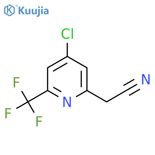 4-Chloro-2-(trifluoromethyl)pyridine-6-acetonitrile structure