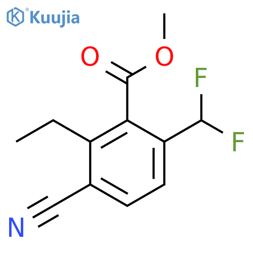 Methyl 3-cyano-6-difluoromethyl-2-ethylbenzoate structure