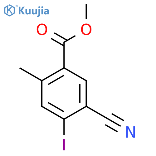 Methyl 5-cyano-4-iodo-2-methylbenzoate structure