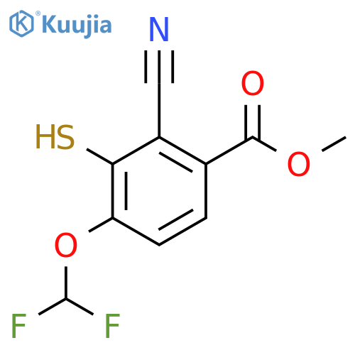 Methyl 2-cyano-4-difluoromethoxy-3-mercaptobenzoate structure