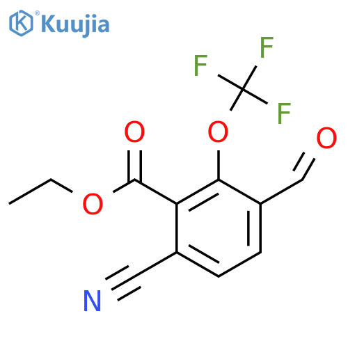 Ethyl 6-cyano-3-formyl-2-(trifluoromethoxy)benzoate structure