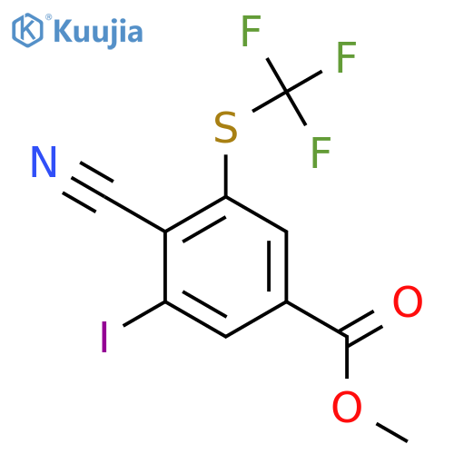 Methyl 4-cyano-3-iodo-5-(trifluoromethylthio)benzoate structure