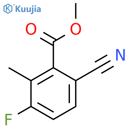 Methyl 6-cyano-3-fluoro-2-methylbenzoate structure