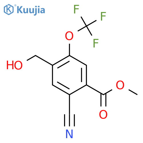 Methyl 2-cyano-4-hydroxymethyl-5-(trifluoromethoxy)benzoate structure