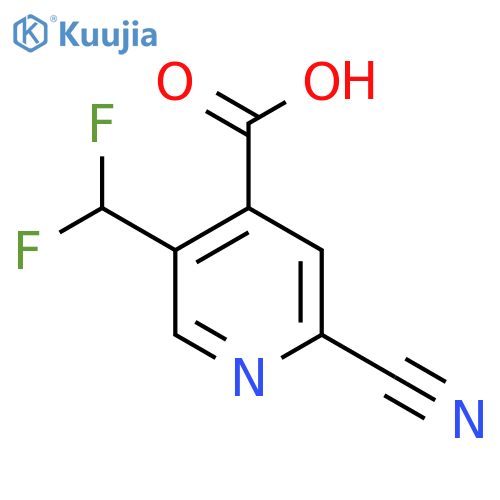 2-Cyano-5-(difluoromethyl)isonicotinic acid structure