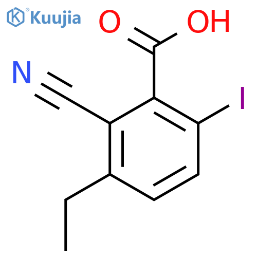 2-Cyano-3-ethyl-6-iodobenzoic acid structure