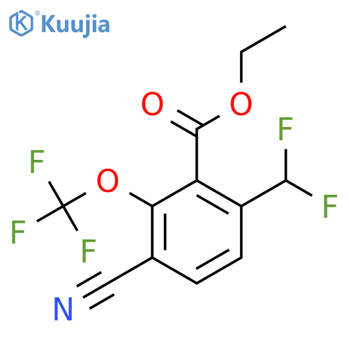Ethyl 3-cyano-6-difluoromethyl-2-(trifluoromethoxy)benzoate structure