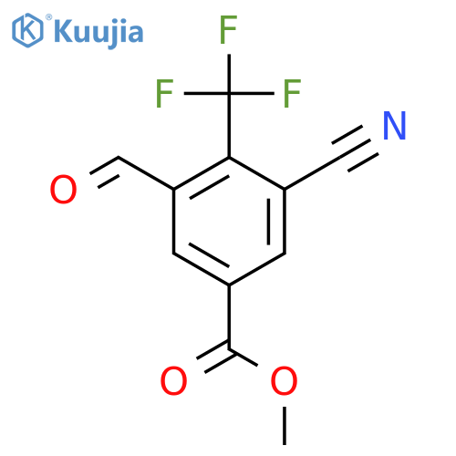 Methyl 3-cyano-5-formyl-4-(trifluoromethyl)benzoate structure