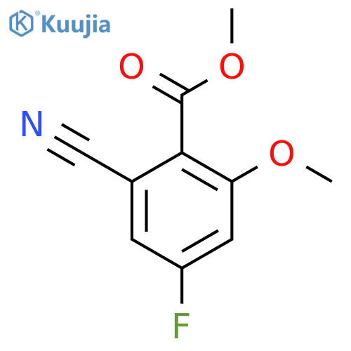 Methyl 2-cyano-4-fluoro-6-methoxybenzoate structure