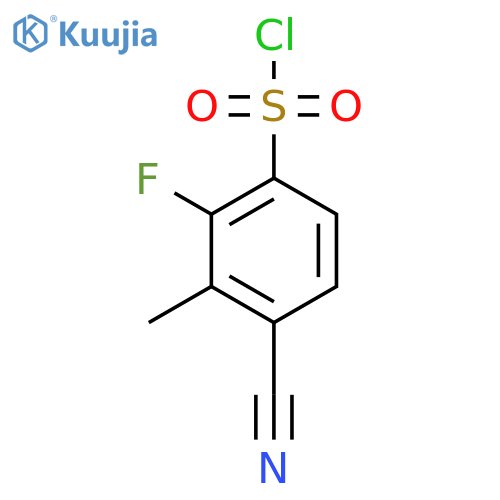 4-Cyano-2-fluoro-3-methylbenzenesulfonyl chloride structure