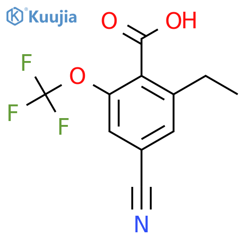 4-Cyano-2-ethyl-6-(trifluoromethoxy)benzoic acid structure