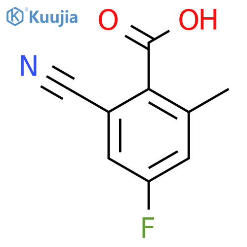 2-Cyano-4-fluoro-6-methylbenzoic acid structure