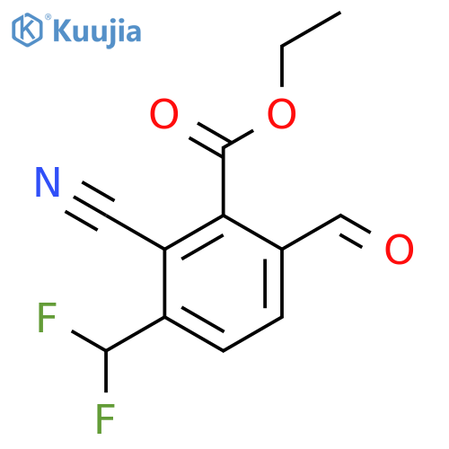 Ethyl 2-cyano-3-difluoromethyl-6-formylbenzoate structure
