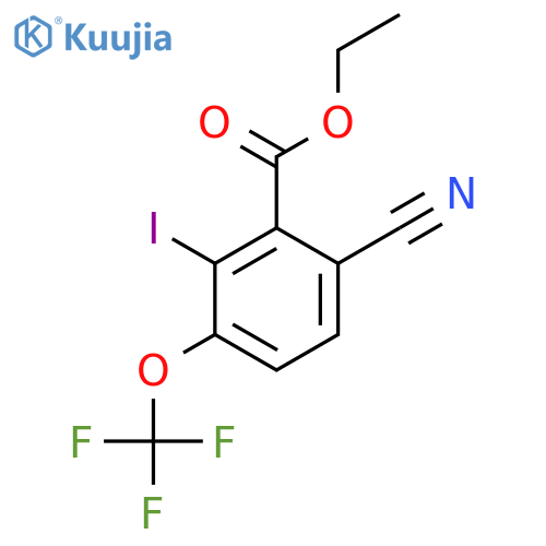 Ethyl 6-cyano-2-iodo-3-(trifluoromethoxy)benzoate structure