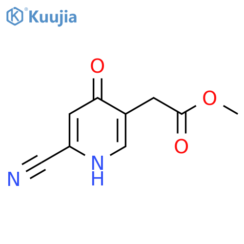 Methyl 2-cyano-4-hydroxypyridine-5-acetate structure