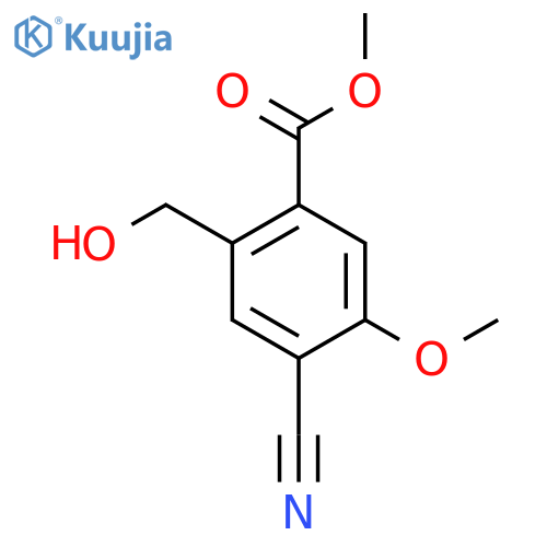 Methyl 4-cyano-2-hydroxymethyl-5-methoxybenzoate structure